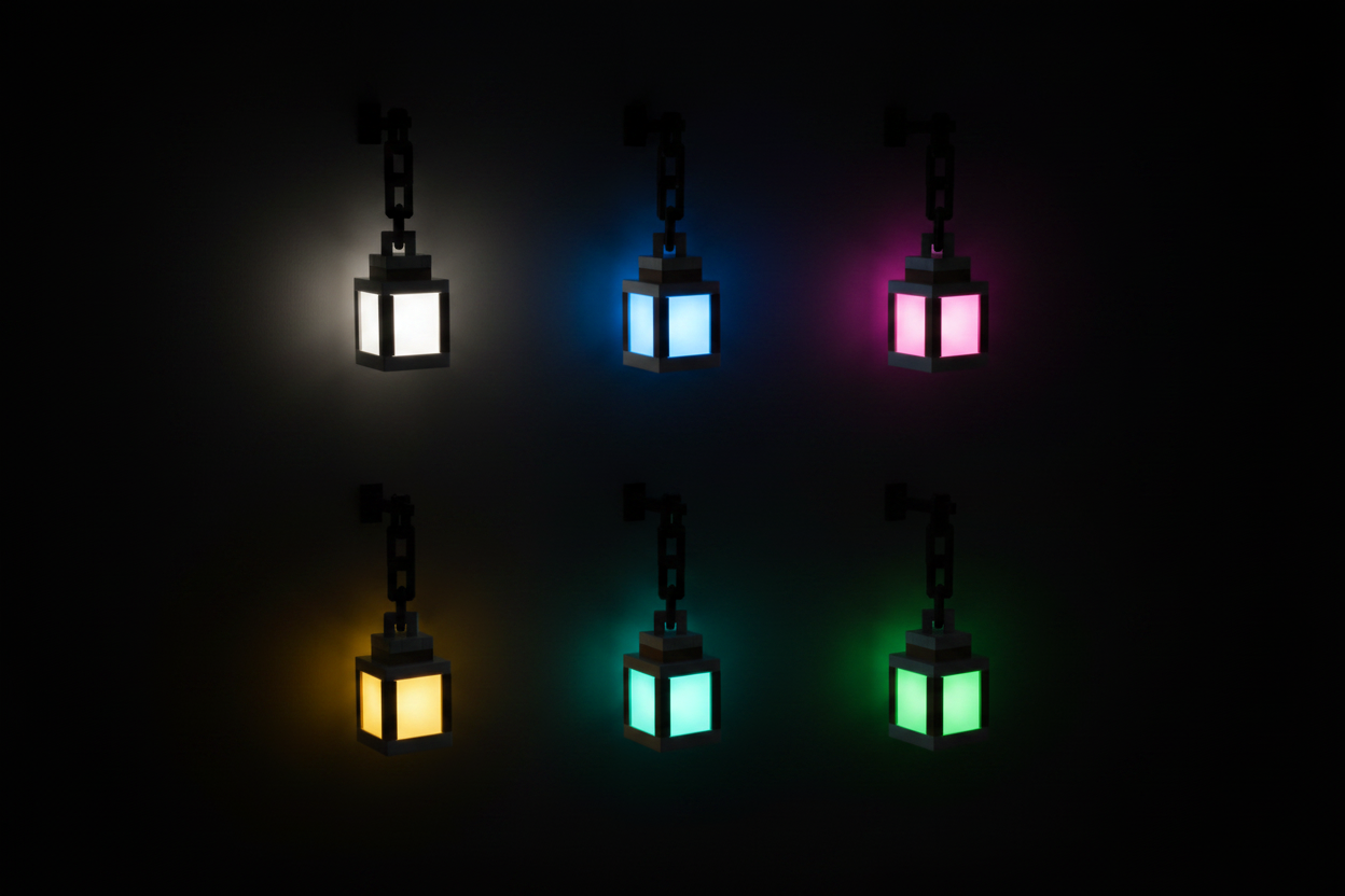 Pixelated Minecraft Lantern Light